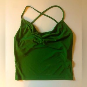 Green zara set pants and top lightly worn